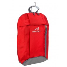 На фото 1 - Молодежный рюкзак из текстиля, цвет красный