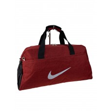 На фото 1 -  Дорожная сумка из текстиля, цвет бордовый