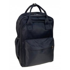 На фото 1 -  Молодежный рюкзак из текстиля, цвет черный