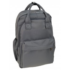 На фото 1 -  Молодежный рюкзак из текстиля, цвет серый