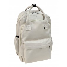 На фото 1 -  Молодежный рюкзак из текстиля, цвет белый