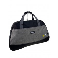На фото 1 - Дорожная сумка из текстиля, цвет черный с серым 