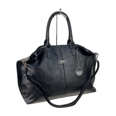 На фото 1 -  Женская сумка из искусственной кожи, цвет чёрный