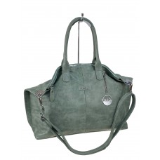 На фото 1 -  Женская сумка из искусственной кожи, цвет оливковый