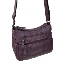 На фото 1 - Женская классическая  сумка из искусственной кожи, цвет темная пудра