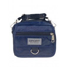 На фото 1 - Спортивная поясная сумка из текстиля, цвет синий