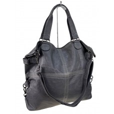 На фото 1 - Женская сумка тоут из искусственной кожи цвет серый