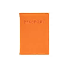 На фото 1 - Обложка на паспорт из искусственной кожи, цвет оранжевый