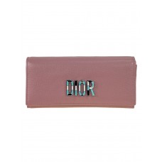 На фото 1 - Женское портмоне из натуральной кожи, цвет розовый
