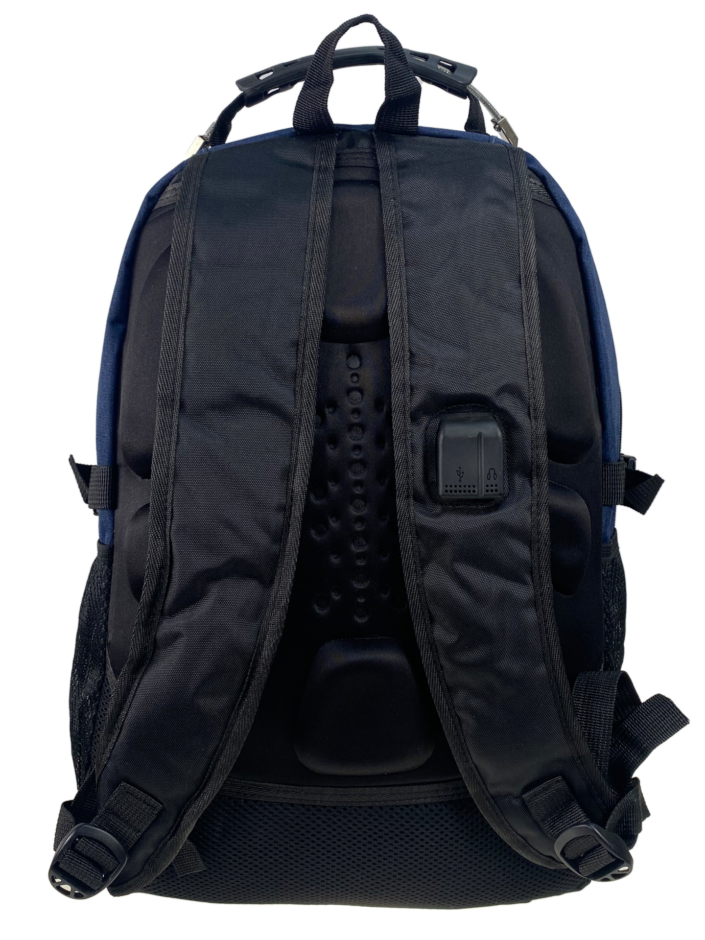 На фото 2 - Мужской  рюкзак из текстиля ,цвет черный/синий