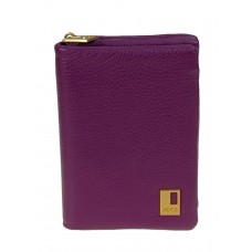 На фото 1 - Женское портмоне из натуральной кожи, цвет фиолетовый