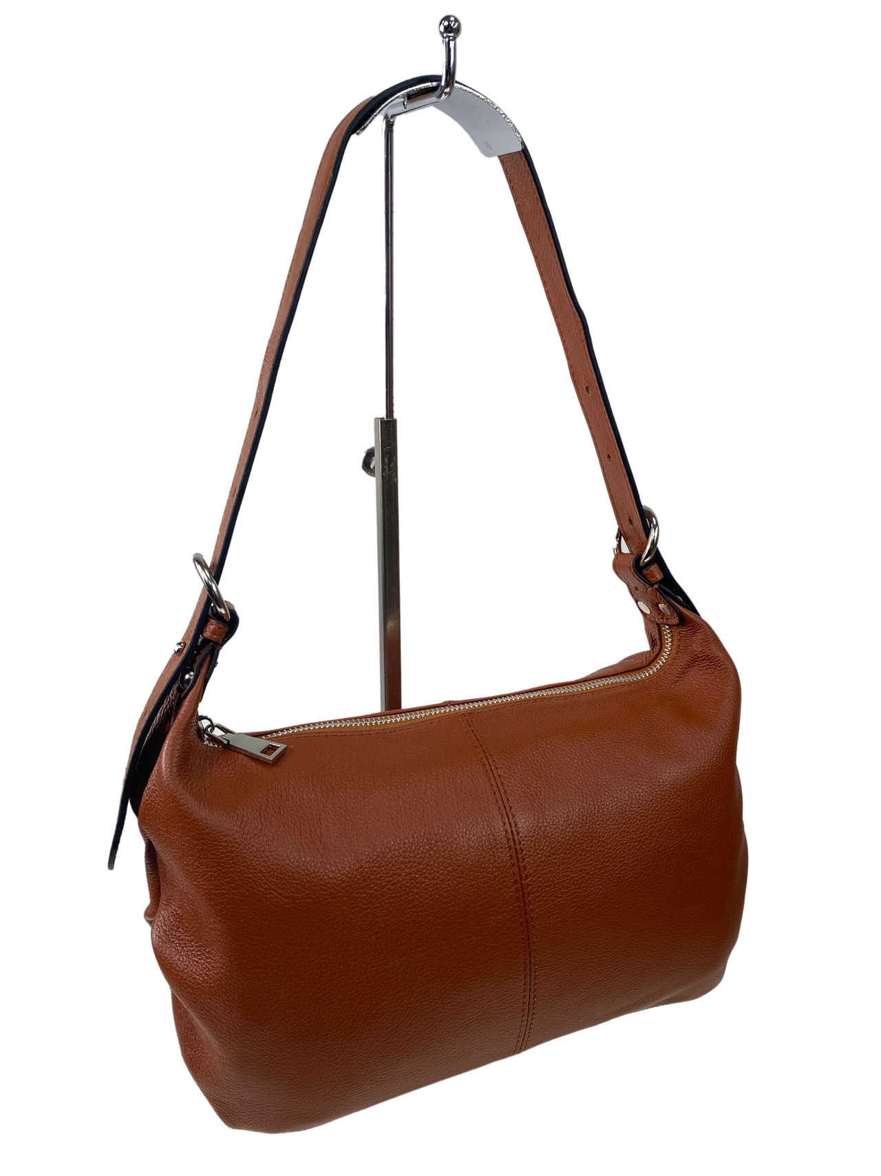 На фото 3 - Женская сумка из натуральной кожи, цвет рыжий