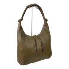 На фото 3 - Женская сумка из натуральной кожи, цвет хаки
