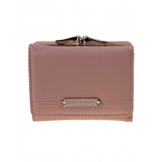 На фото 1 - Женское портмоне из искусственной кожи, цвет нежно розовый