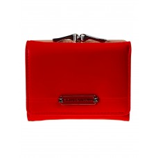 На фото 1 - Женское портмоне из искусственной кожи, цвет  красный