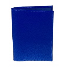 На фото 1 - Обложка на паспорта из натуральной кожи, цвет ярко синий