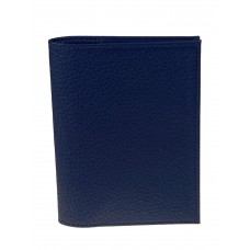 На фото 1 - Обложка на паспорта из натуральной кожи, цвет темно синий