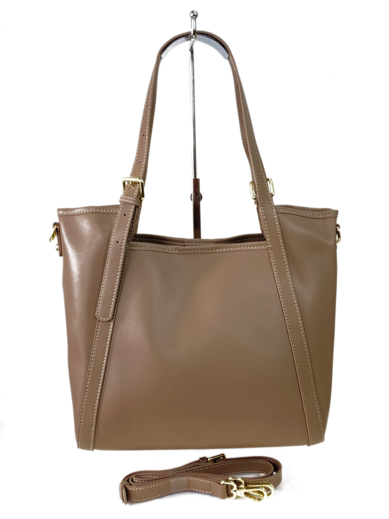 На фото 3 - Женская сумка  из натуральной кожи, цвет какао